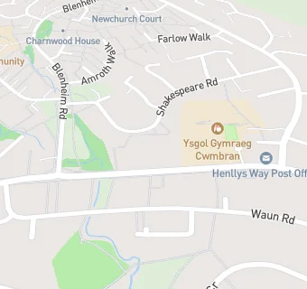 map for Ysgol Gymraeg