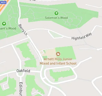 map for Arnett Hills Junior Mixed and Infant School