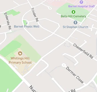 map for Whitings Hill Primary School