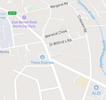 map for East Barnet Health Centre