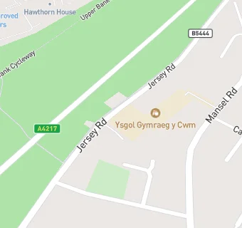 map for Ysgol Gymraeg y Cwm