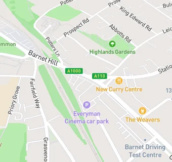 map for Queens Arms