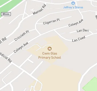 map for Cwmglas Primary School