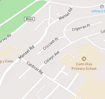 map for Cwm Glas Primary School