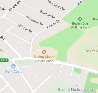 map for Bushey Manor Junior School