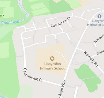 map for Llanyrafon Primary School