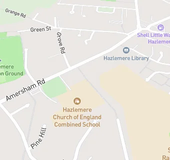 map for Hazlemere Church Of England Combined School