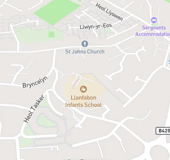 map for Llanfabon Infants School