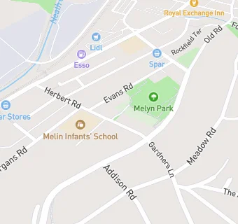 map for Melin Primary School (Infants site)