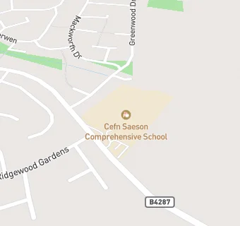 map for Cefn Saeson Comprehensive School