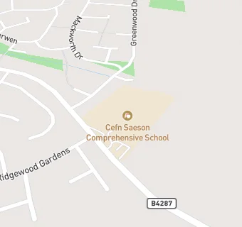 map for Cefn Saeson Comprehensive Scho