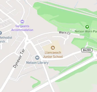 map for Llancaeach Junior School