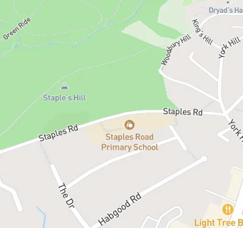 map for Staples Road Infant School