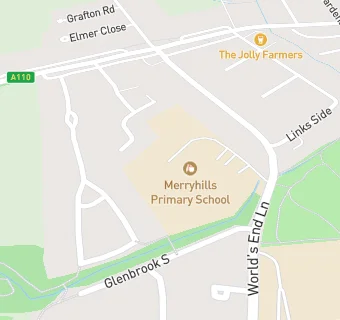 map for Merryhills Primary School