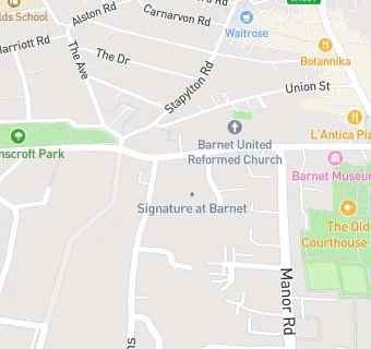 map for Barnet Grange Care Home