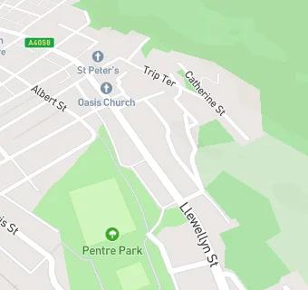 map for Pentre Service Station