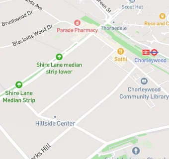 map for Hillside Pre-School