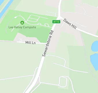 map for Lee Valley Campsite