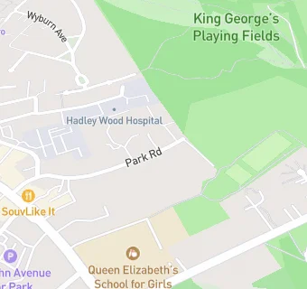 map for East Barnet Valley Bowling Club