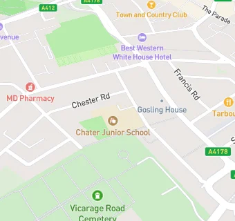 map for Chater Junior School