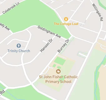 map for St John Fisher R C School