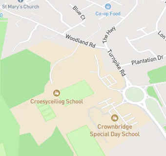 map for Croesyceiliog School