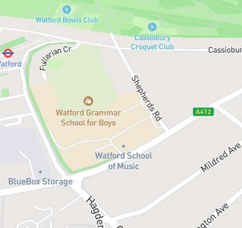 map for Watford Grammar School for Boys