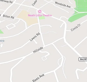 map for Neath Little Theatre