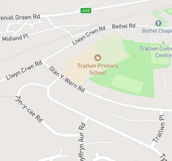 map for Trallwn Primary School