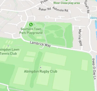 map for Abingdon Youth Football Club