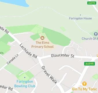 map for The Elms Primary School