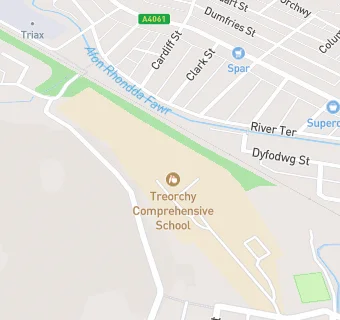 map for Treorchy Comprehensive School