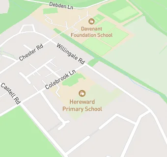 map for Hereward Primary School