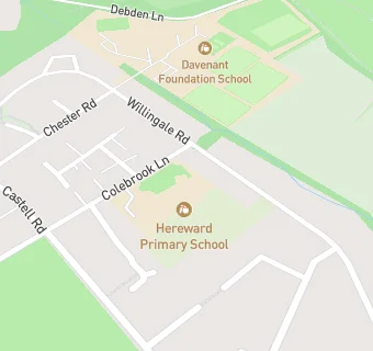 map for The Hereward County School