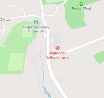 map for Hughenden Valley Surgery