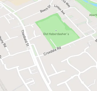 map for Old Haberdashers Rugby Club