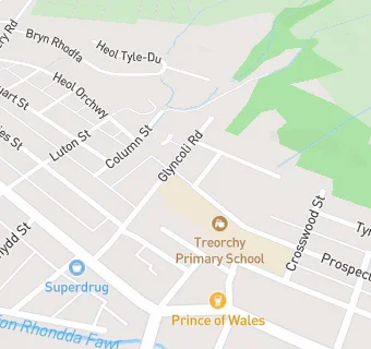 map for Treorchy Primary School