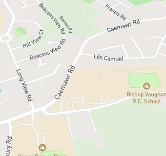 map for Bishop Vaughan R.C. School