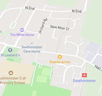 map for Southminster Bowls Club