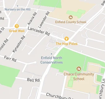 map for North Enfield Conservative Club Bar