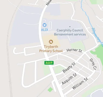 map for Tir-Y-Berth Primary Canteen