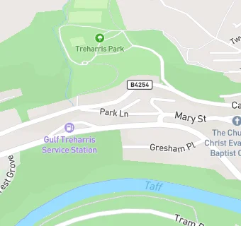 map for Treharris Filling Station