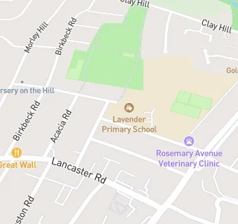 map for Lavender Primary School