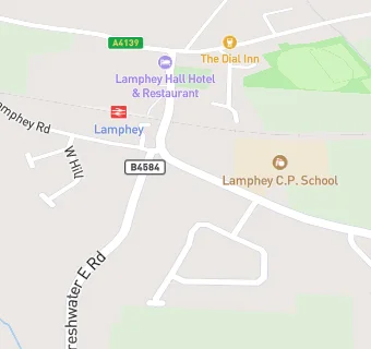 map for Lamphey C.P. School