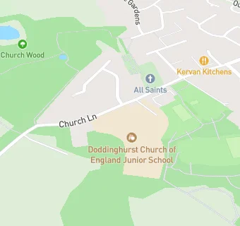 map for Doddinghurst Church of England Junior School