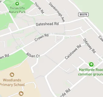 map for Woodlands Primary School