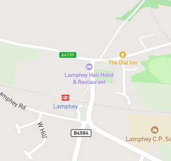 map for Lamphey Hall Hotel