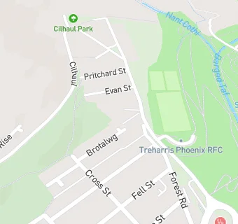 map for Treharris Phoenix RFC