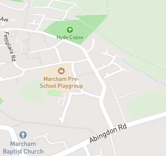 map for Marcham Pre-School Playgroup