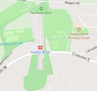 map for Hadley Wood Lawn Tennis Club